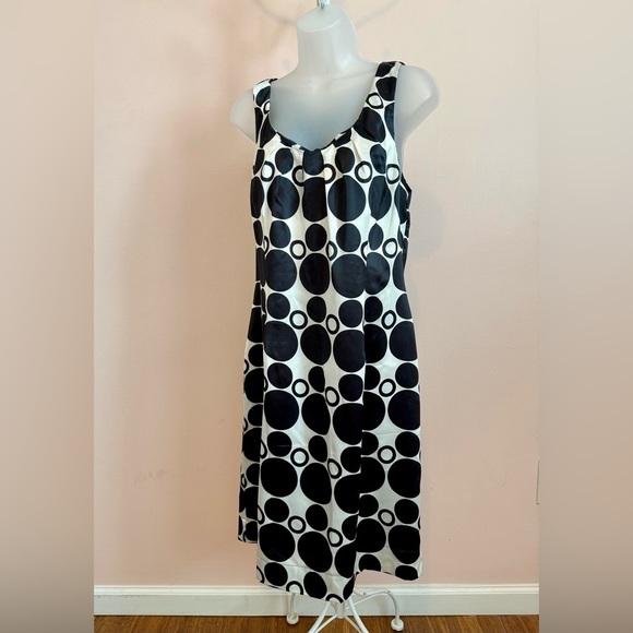 I.C.E. Black & White Polka Dot Sleeveless Y2K Dress Size 12 - Picture 2 of 13